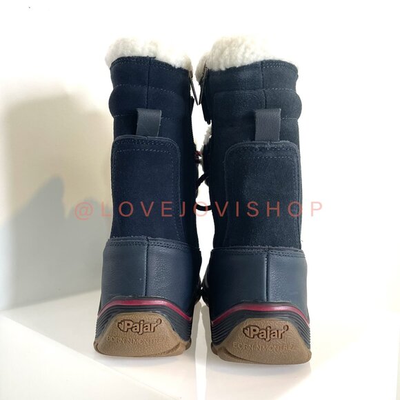 Utility | NWOT Pajar Suede Winter Boots | Weatherized | Navy Shearling Cabincore - Picture 8 of 13
